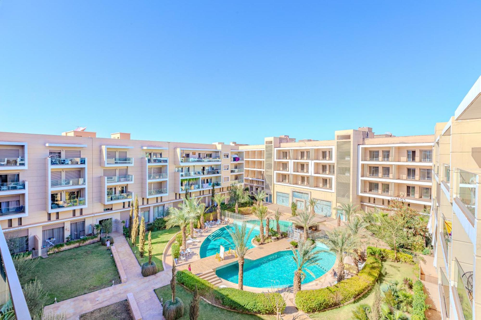 マラケシュRoyal Deluxe Gold - Marrakech, Luxe Pool Viewアパートメント エクステリア 写真