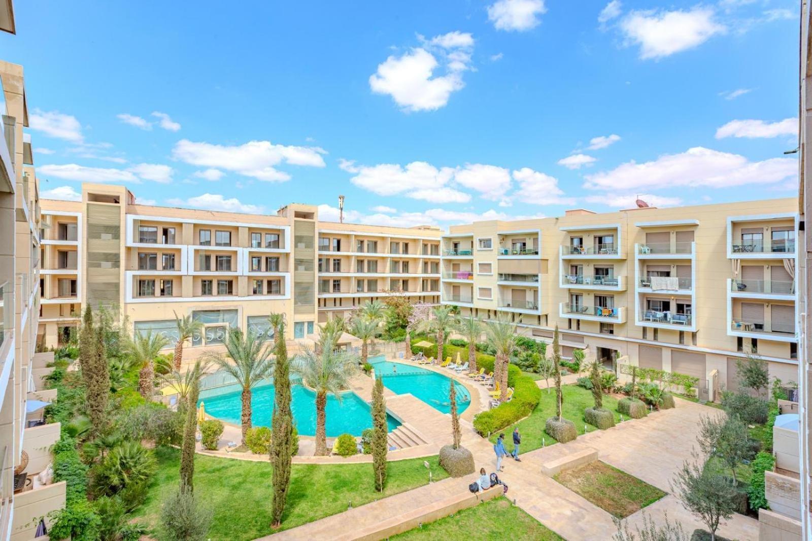 マラケシュRoyal Deluxe Gold - Marrakech, Luxe Pool Viewアパートメント エクステリア 写真